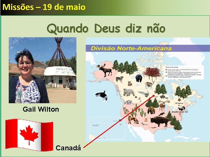 Missões – 19 de maio Quando Deus diz não Gail Wilton Canadá 