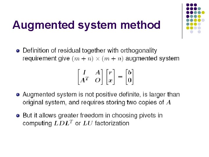 Augmented system method Augmented system method