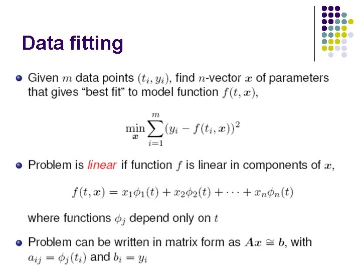 Data fitting Data fitting