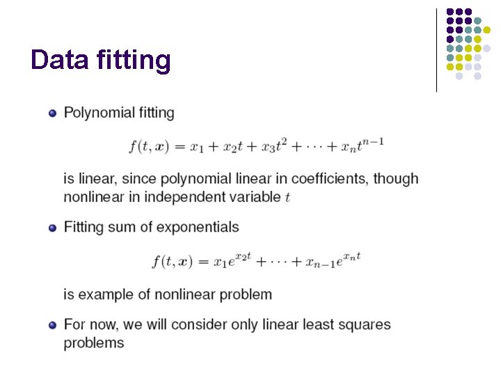 Data fitting Data fitting