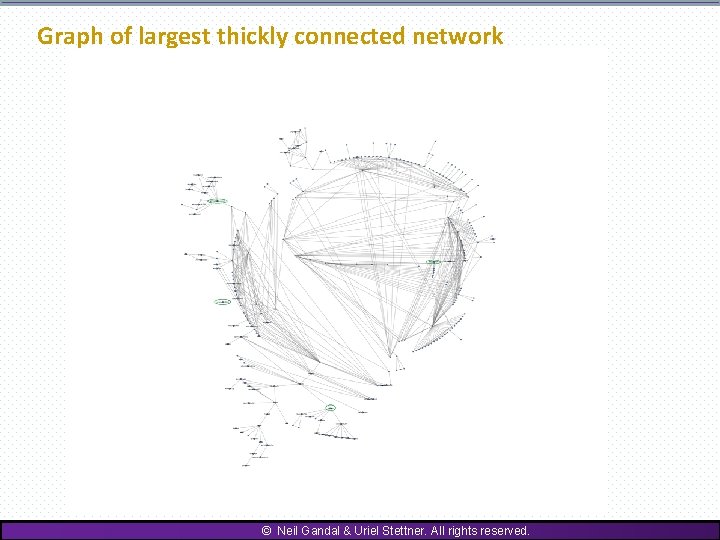 Graph of largest thickly connected network © Neil Gandal & Uriel Stettner. All rights