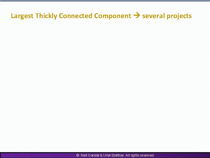 Largest Thickly Connected Component several projects © Neil Gandal & Uriel Stettner. All rights
