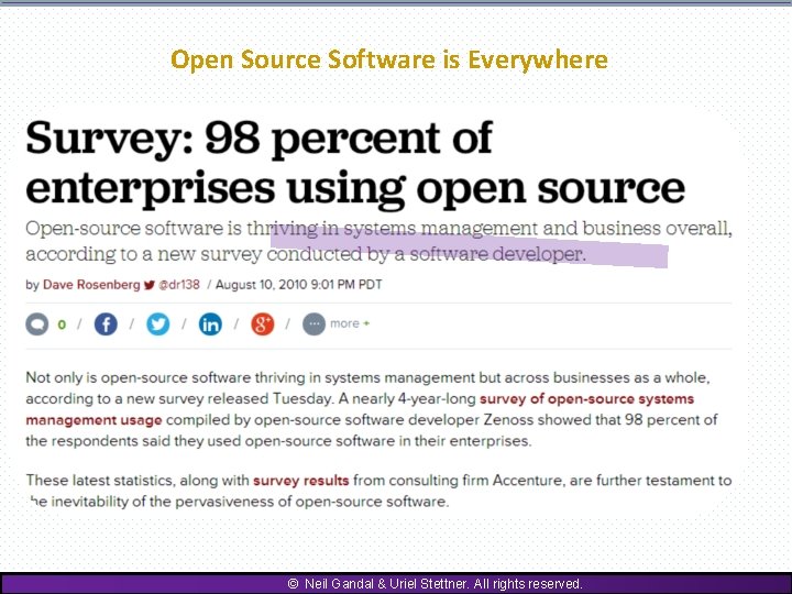 Open Source Software is Everywhere © Neil Gandal & Uriel Stettner. All rights reserved.