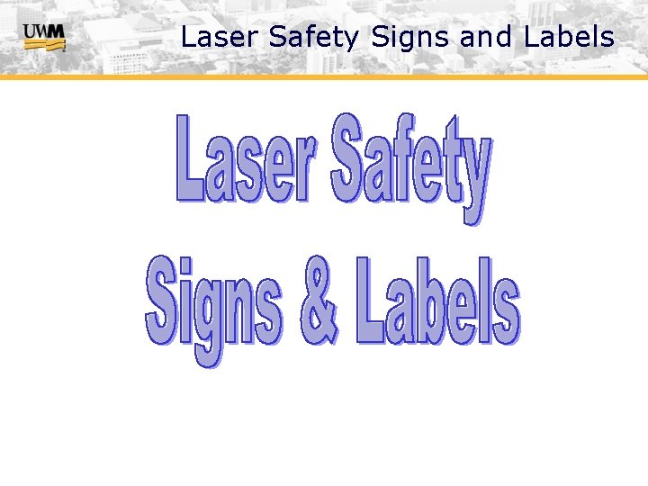 Laser Safety Signs and Labels 