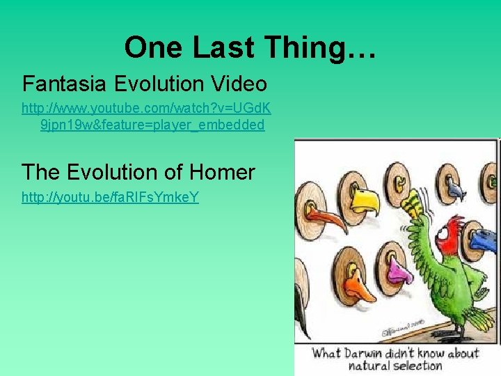 One Last Thing… Fantasia Evolution Video http: //www. youtube. com/watch? v=UGd. K 9 jpn