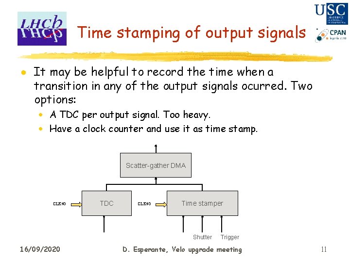 Time stamping of output signals · It may be helpful to record the time