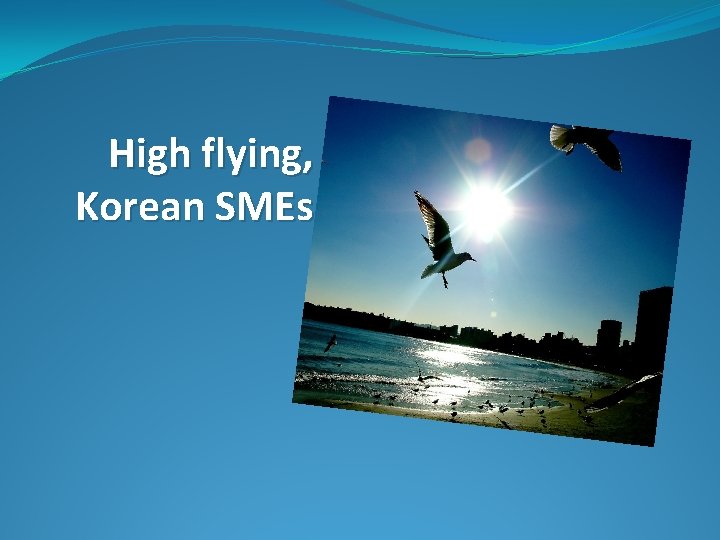 High flying, Korean SMEs 