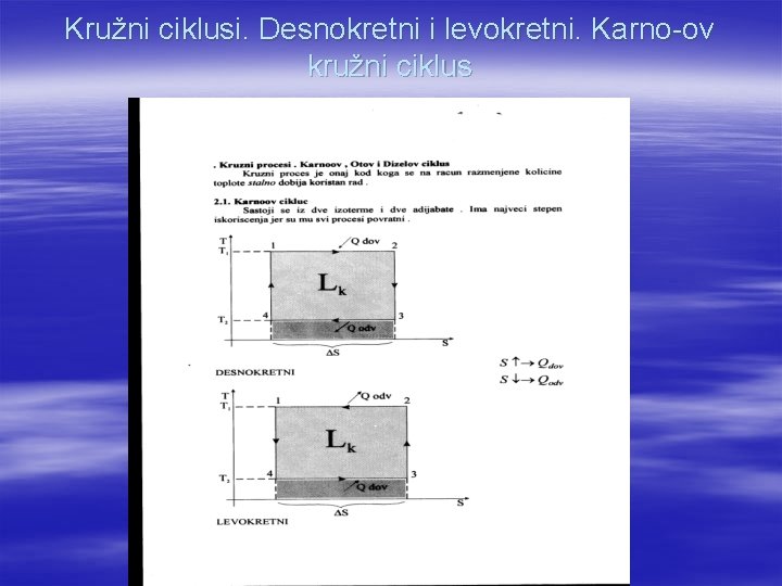 Kružni ciklusi. Desnokretni i levokretni. Karno-ov kružni ciklus 