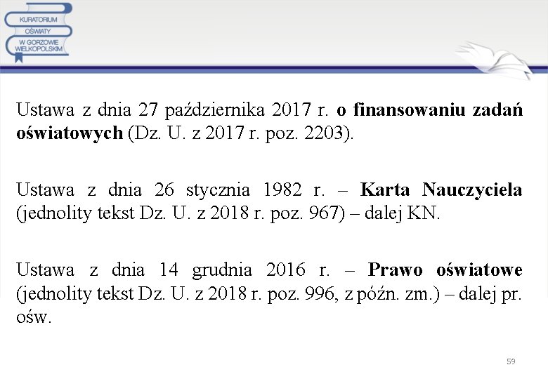 Ustawa z dnia 27 października 2017 r. o finansowaniu zadań oświatowych (Dz. U. z