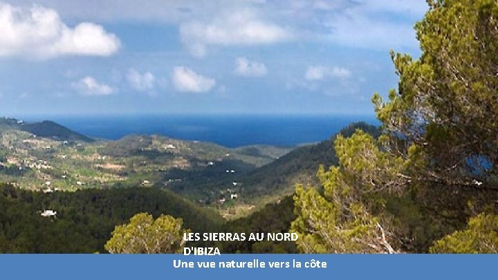 LES SIERRAS AU NORD D'IBIZA Une vue naturelle vers la côte LES SIERRAS AU NORD D'IBIZA Une vue naturelle vers la côte
