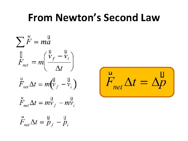 From Newton’s Second Law 