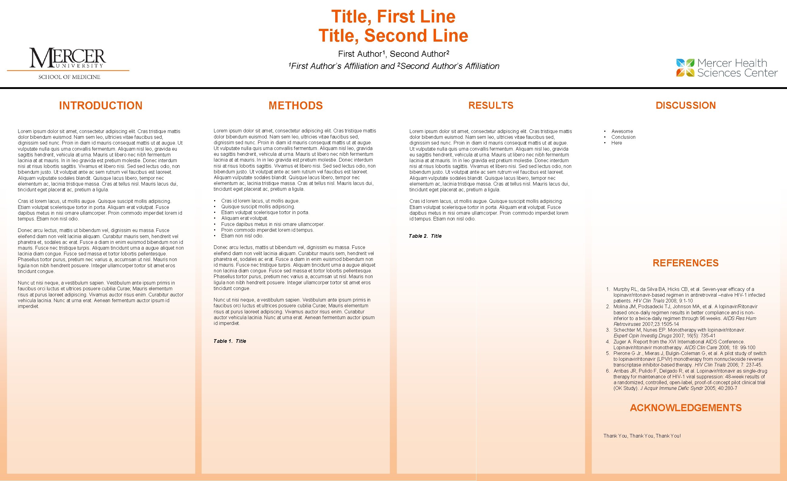 Title, First Line Title, Second Line First Author 1, Second Author 2 1 First