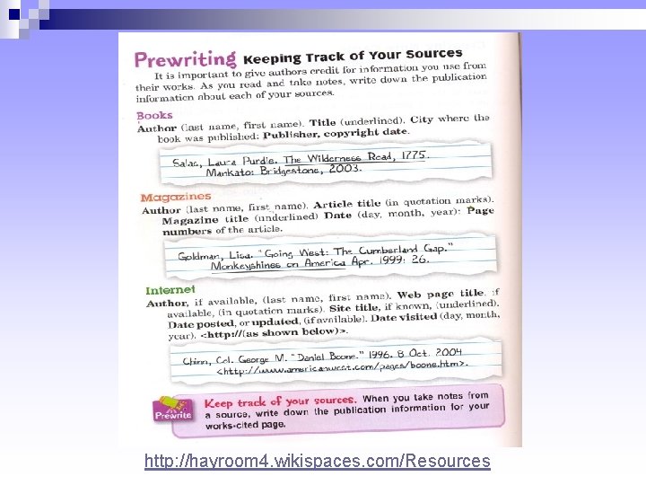 http: //hayroom 4. wikispaces. com/Resources http: //hayroom 4. wikispaces. com/Resources