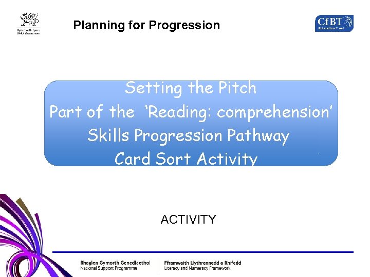Planning for Progression Setting the Pitch Part of the ‘Reading: comprehension’ Skills Progression Pathway