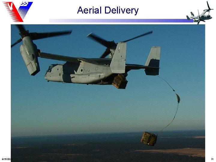 Aerial Delivery 9/16/2020 31 