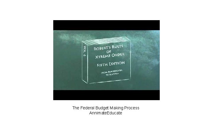 The Federal Budget Making Process Annimate. Educate 