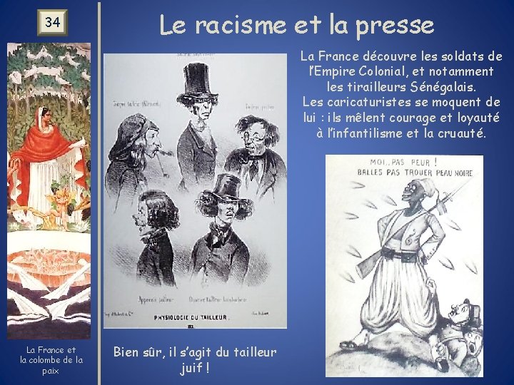 34 Le racisme et la presse La France découvre les soldats de l’Empire Colonial,