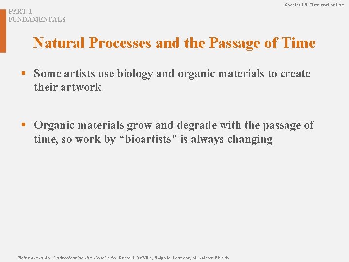 Chapter 1. 5 Time and Motion PART 1 FUNDAMENTALS Natural Processes and the Passage Chapter 1. 5 Time and Motion PART 1 FUNDAMENTALS Natural Processes and the Passage