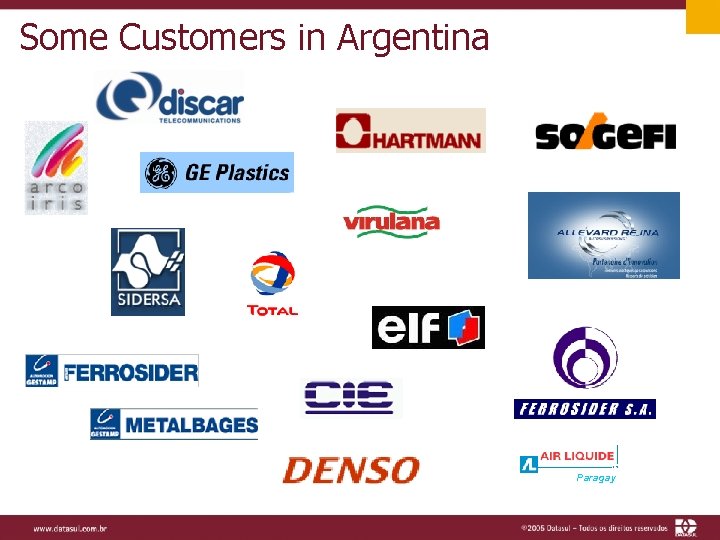 Some Customers in Argentina Paragay 