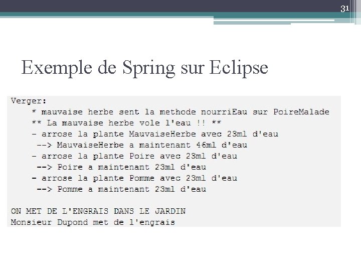 31 Exemple de Spring sur Eclipse 