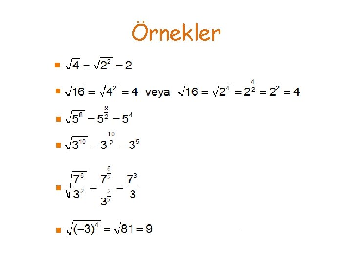 Örnekler 