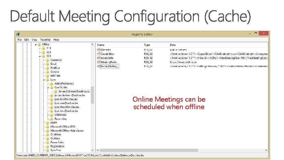 Online Meetings can be scheduled when offline 