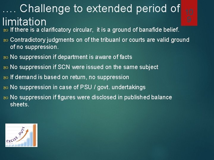 …. Challenge to extended period of 10 9 limitation If there is a clarificatory