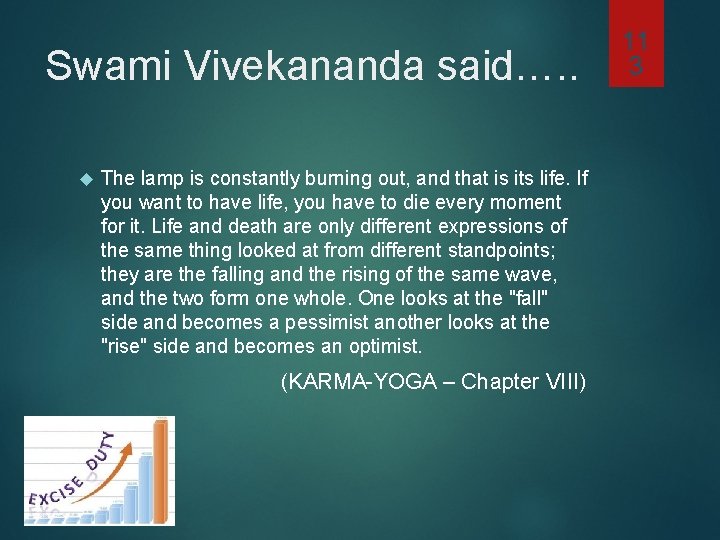 Swami Vivekananda said…. . The lamp is constantly burning out, and that is its