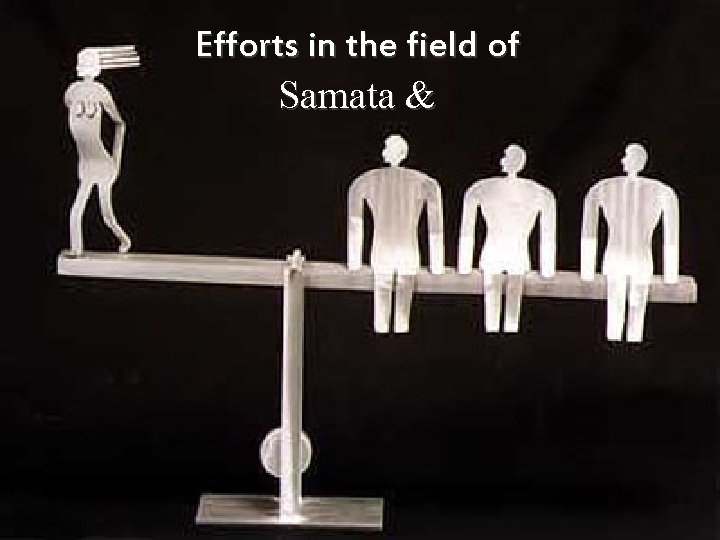 Efforts in the field of Samata & 