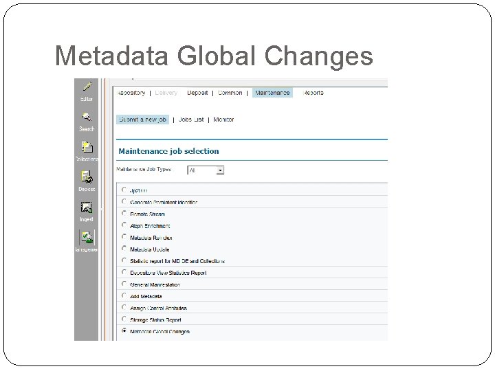 Metadata Global Changes 