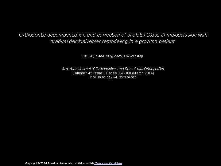 Orthodontic decompensation and correction of skeletal Class III malocclusion with gradual dentoalveolar remodeling in