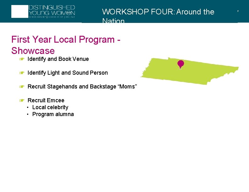 WORKSHOP FOUR: Around the New WORKSHOP ONE: What’s Nation First Year Local Reason For