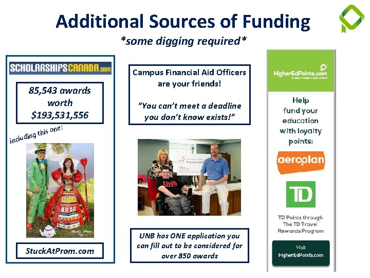 Additional Sources of Funding *some digging required* 85, 543 awards worth $193, 531, 556