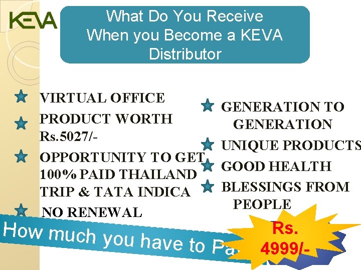 What Do You Receive When you Become a KEVA Distributor VIRTUAL OFFICE PRODUCT WORTH