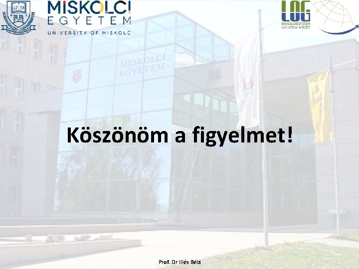 Köszönöm a figyelmet! Prof. Dr Illés Béla 