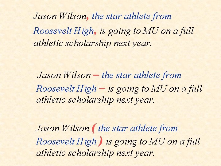 Jason Wilson, the star athlete from Roosevelt High, is going to MU on a