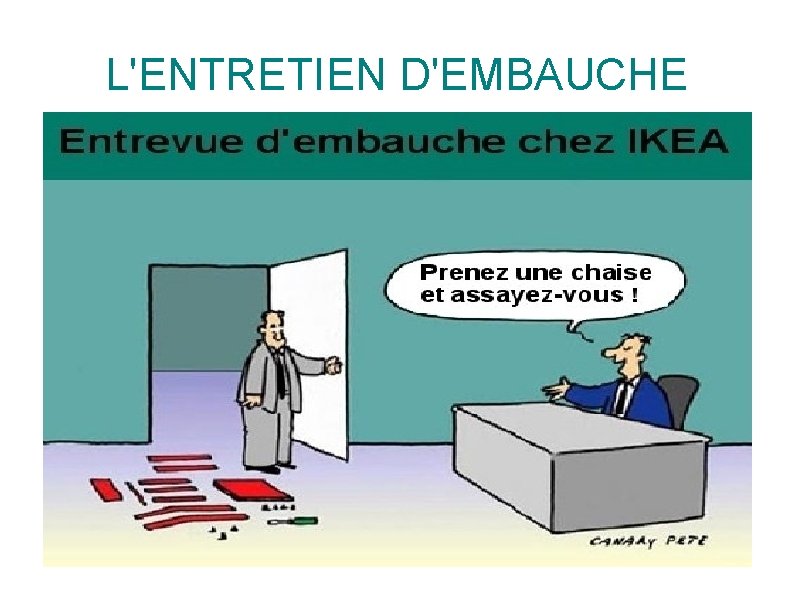 L'ENTRETIEN D'EMBAUCHE 