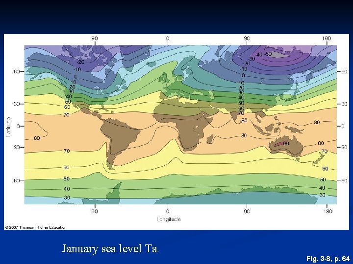 January sea level Ta Fig. 3 -8, p. 64 