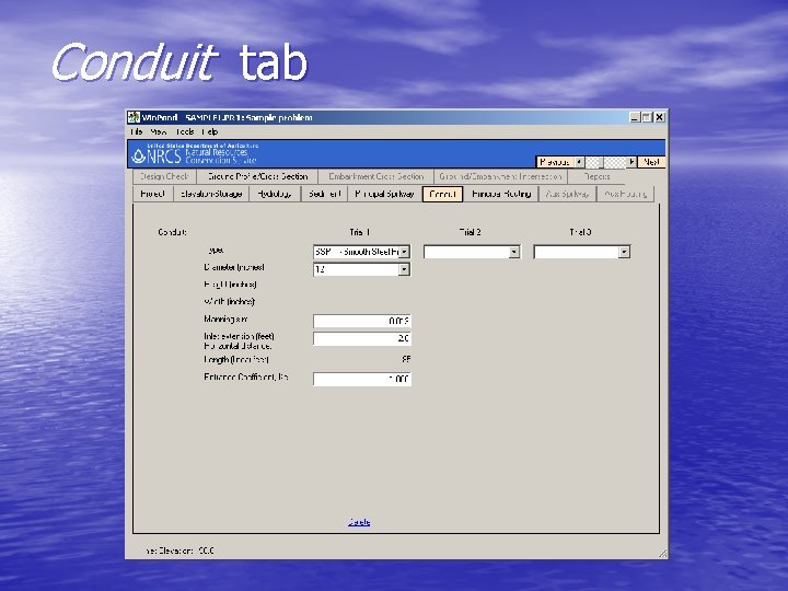 Conduit tab 