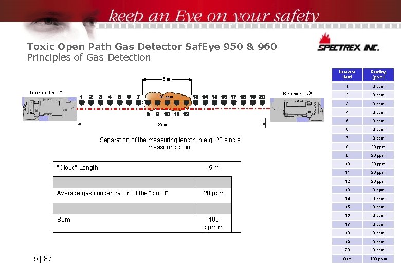 Toxic Open Path Gas Detector Saf. Eye 950 & 960 Principles of Gas Detection