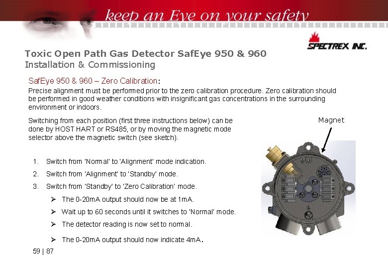 Toxic Open Path Gas Detector Saf. Eye 950 & 960 Installation & Commissioning Saf.