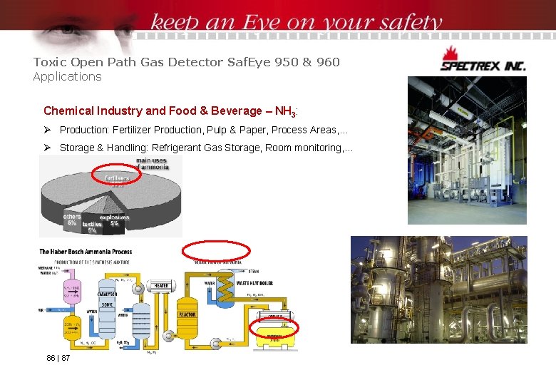 Toxic Open Path Gas Detector Saf. Eye 950 & 960 Applications Chemical Industry and
