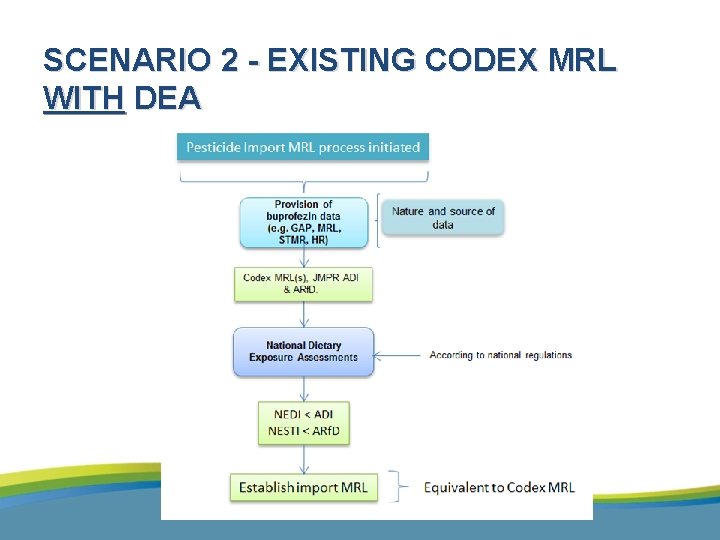 SCENARIO 2 - EXISTING CODEX MRL WITH DEA 