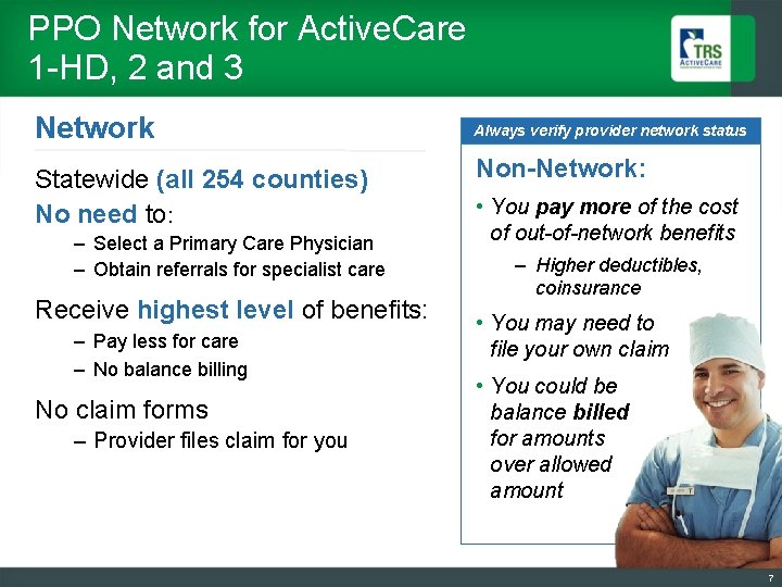 PPO Network for Active. Care 1 -HD, 2 and 3 Network Statewide (all 254