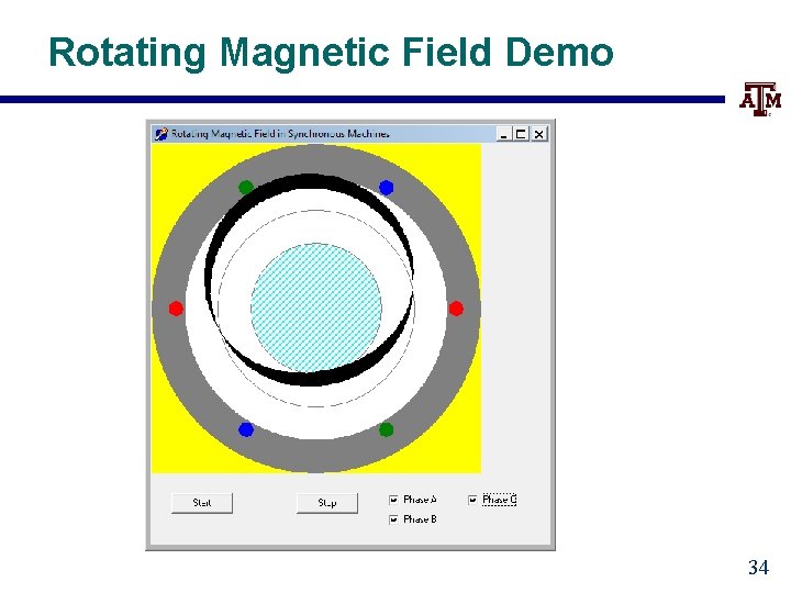 Rotating Magnetic Field Demo 34 