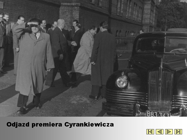 Odjazd premiera Cyrankiewicza 