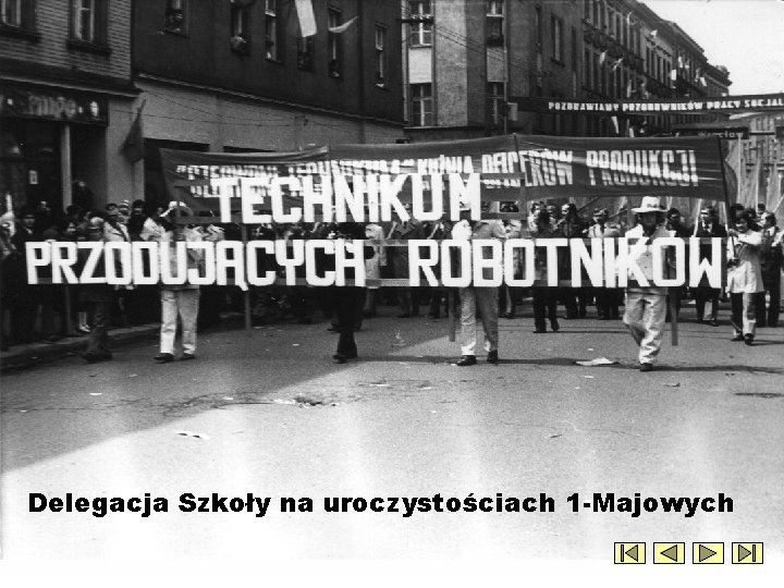 Delegacja Szkoły na uroczystościach 1 -Majowych 