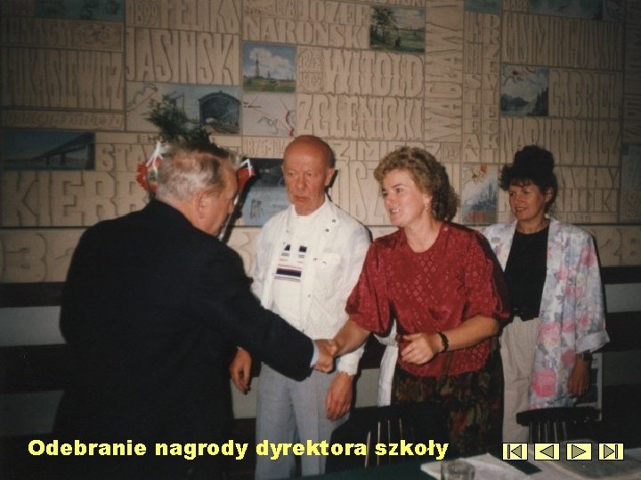 Odebranie nagrody dyrektora szkoły 