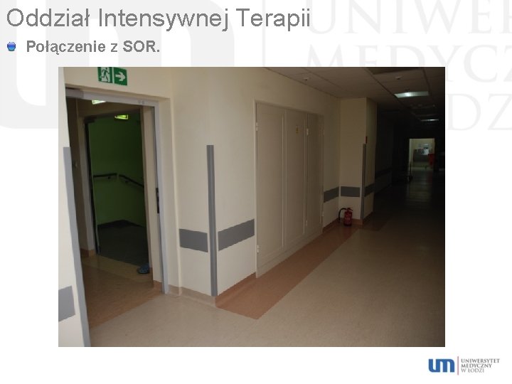 Oddział Intensywnej Terapii Połączenie z SOR. 