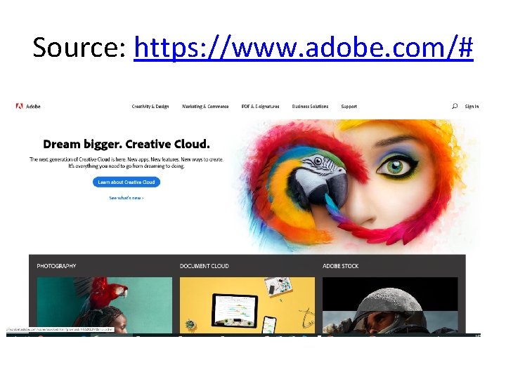 Source: https: //www. adobe. com/# 
